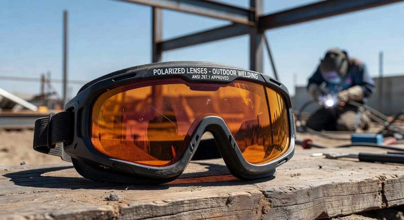 Polarized welding safety goggles with high-quality lens protection